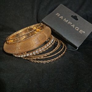 Rampage Textured Gold Bracelet Set